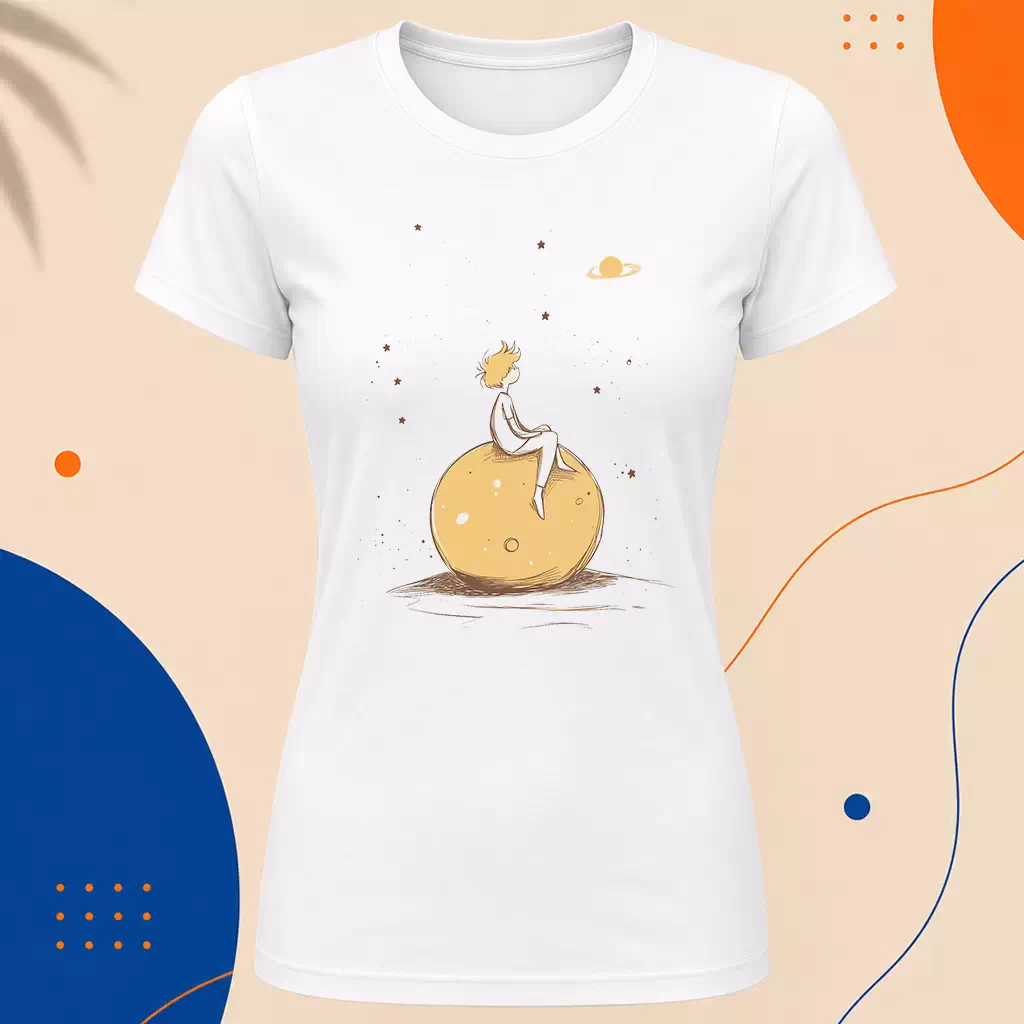 Dámské tričko - Mapa světů - Malý princ - Le petit prince